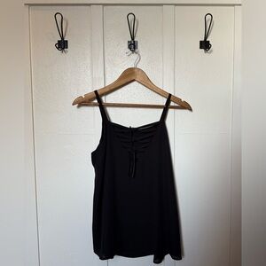 NWT Shinestar Women’s Classy Black Sleeveless Criss Cross Top Size Large